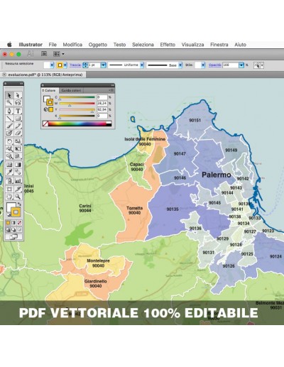 Mappa dei comuni e CAP della Sicilia pdf