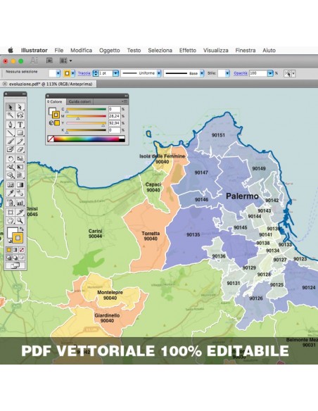 Mappa dei comuni e CAP della Sicilia pdf