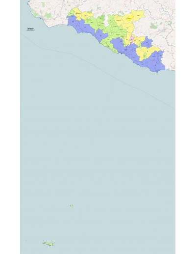 Mappa dei comuni e CAP della provincia di...
