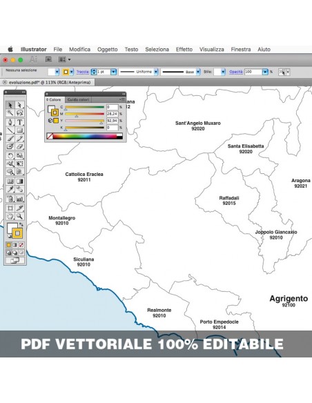 Mappa dei comuni e CAP della provincia di Agrigento pdf