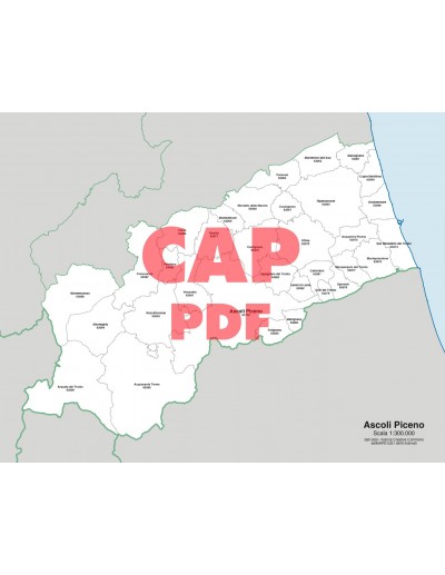 Mappa dei comuni e CAP della provincia di Ascoli Piceno pdf