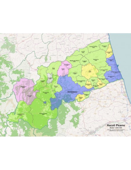 Mappa dei comuni e CAP della provincia di Ascoli Piceno pdf