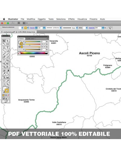 Mappa dei comuni e CAP della provincia di...