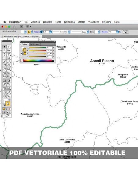 Mappa dei comuni e CAP della provincia di Ascoli Piceno pdf