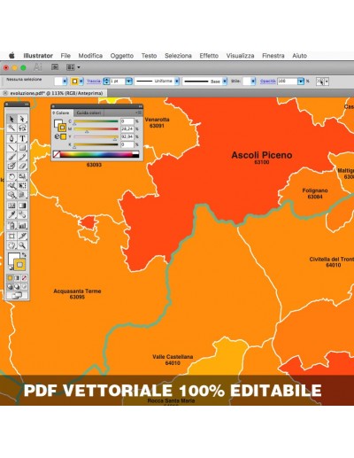 Mappa dei comuni e CAP della provincia di...