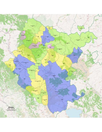 Mappa dei comuni e CAP della provincia di...