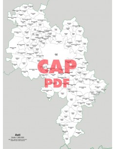 Mappa dei comuni e CAP della provincia di Asti pdf