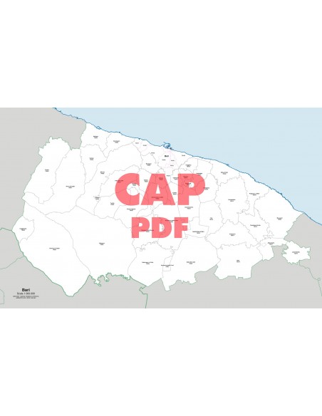 Mappa dei comuni e CAP della provincia di Bari pdf