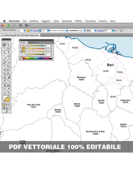Mappa dei comuni e CAP della provincia di Bari pdf