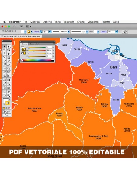Mappa dei comuni e CAP della provincia di Bari pdf