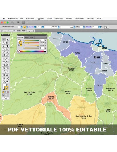 Mappa dei comuni e CAP della provincia di Bari pdf