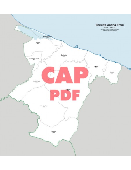 Mappa dei comuni e CAP della provincia di Barletta pdf