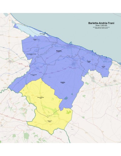 Mappa dei comuni e CAP della provincia di...