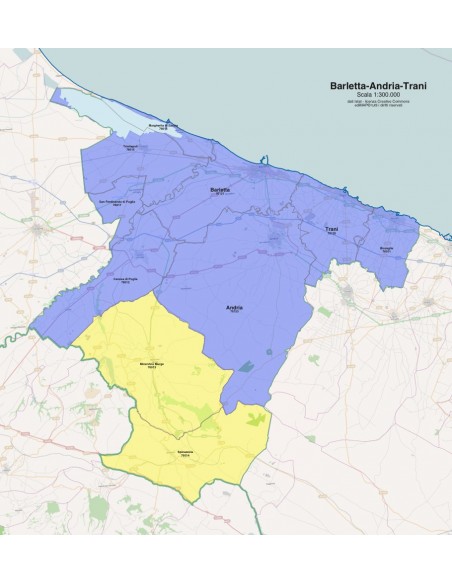 Mappa dei comuni e CAP della provincia di Barletta pdf