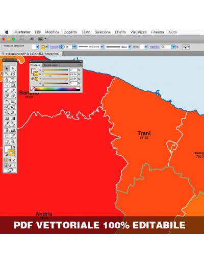 Mappa dei comuni e CAP della provincia di...