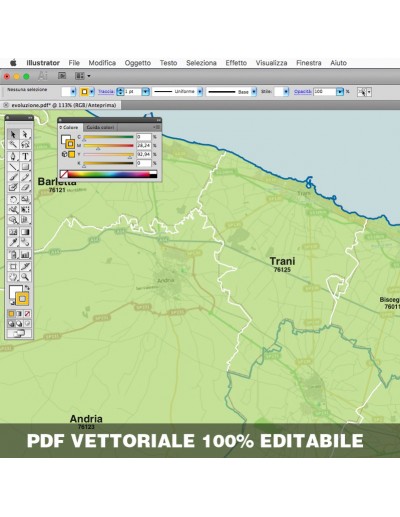 Mappa dei comuni e CAP della provincia di...