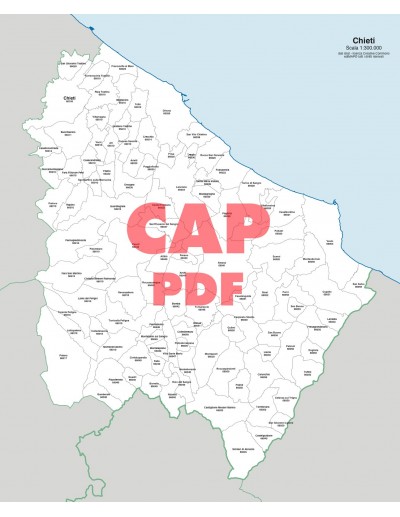 Mappa dei comuni e CAP della provincia di Chieti pdf