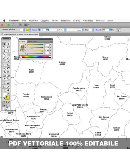 Mappa dei comuni e CAP della provincia di Chieti pdf