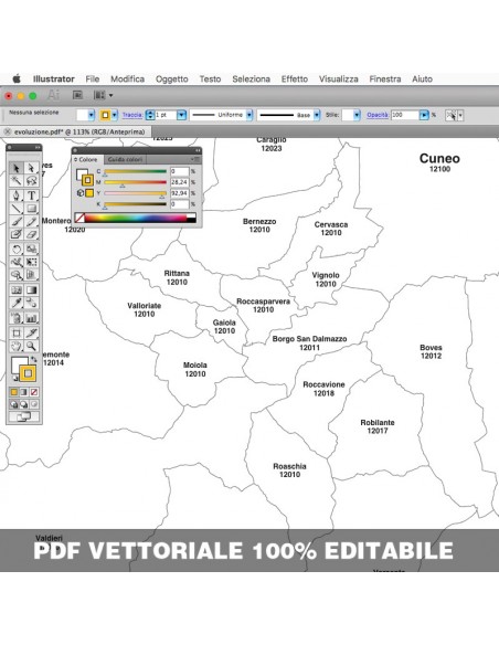 Mappa dei comuni e CAP della provincia di Cuneo pdf
