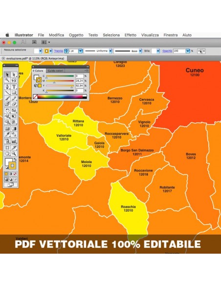 Mappa dei comuni e CAP della provincia di Cuneo pdf