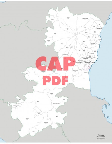 Mappa dei comuni e CAP della provincia di Catania pdf