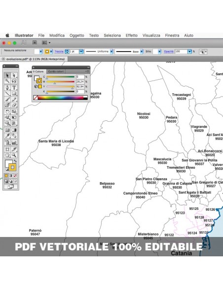 Mappa dei comuni e CAP della provincia di Catania pdf