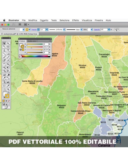 Mappa dei comuni e CAP della provincia di Catania pdf
