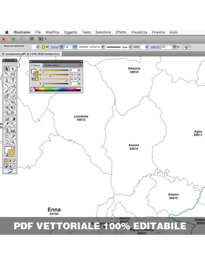 Mappa dei comuni e CAP della provincia di Enna pdf