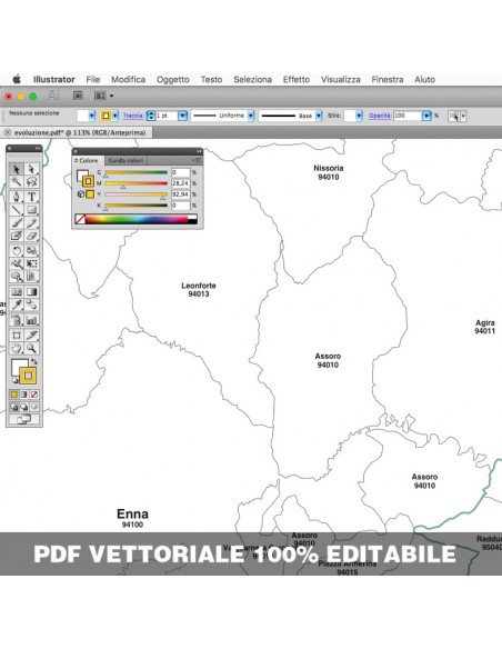 Mappa dei comuni e CAP della provincia di Enna pdf