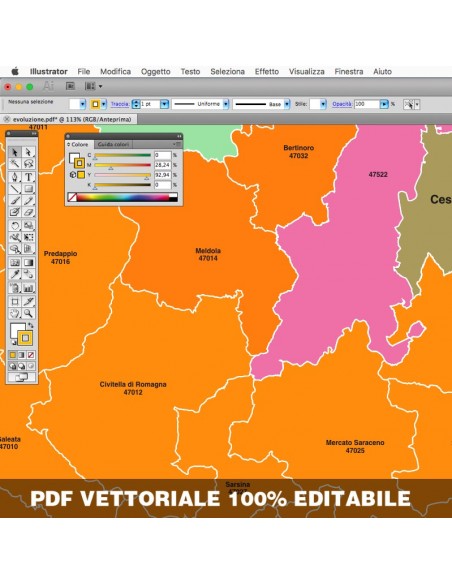 Mappa dei comuni e CAP della provincia di Forlì-Cesena pdf