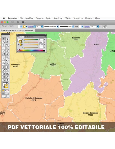 Mappa dei comuni e CAP della provincia di Forlì-Cesena pdf