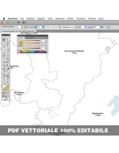 Mappa dei comuni e CAP della provincia di...