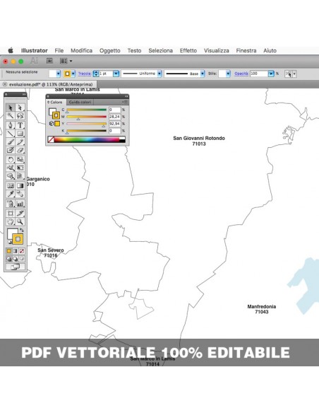 Mappa dei comuni e CAP della provincia di Foggia pdf