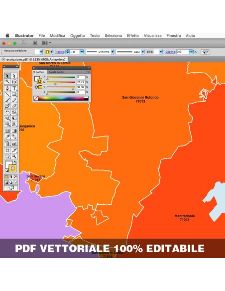 Mappa dei comuni e CAP della provincia di Foggia pdf