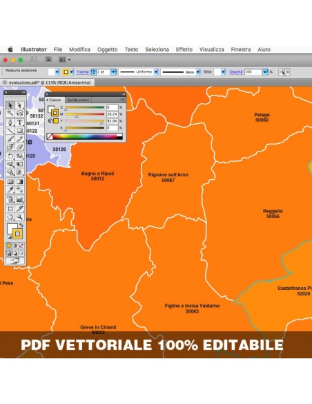 Mappa dei comuni e CAP della provincia di Firenze pdf