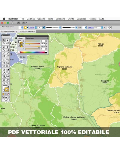 Mappa dei comuni e CAP della provincia di...