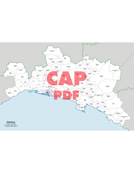 Mappa dei comuni e CAP della provincia di Genova pdf