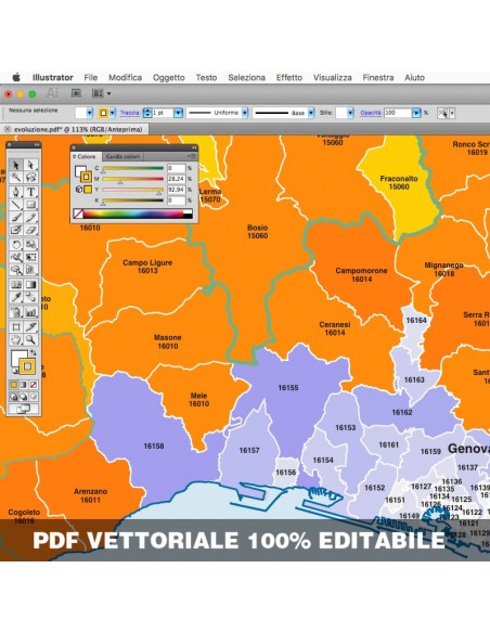 Mappa dei comuni e CAP della provincia di Genova pdf