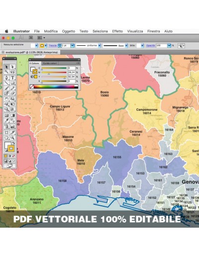 Mappa dei comuni e CAP della provincia di...