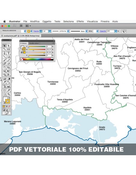 Mappa dei comuni e CAP della provincia di Gorizia pdf