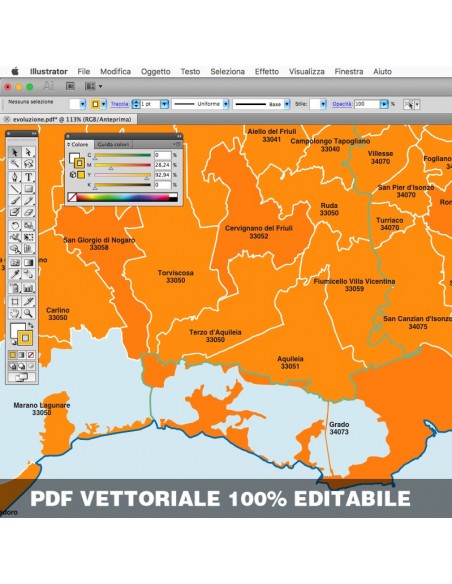 Mappa dei comuni e CAP della provincia di Gorizia pdf