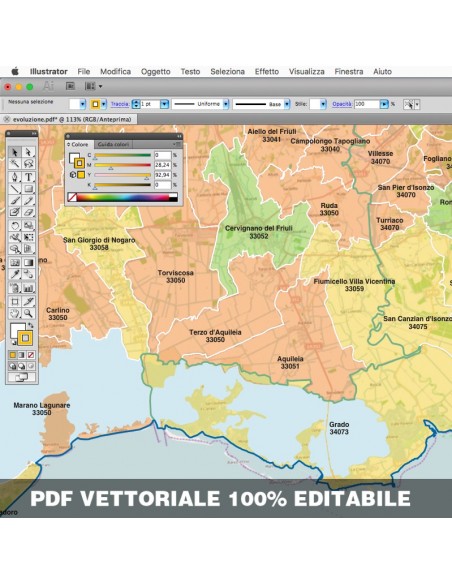 Mappa dei comuni e CAP della provincia di Gorizia pdf