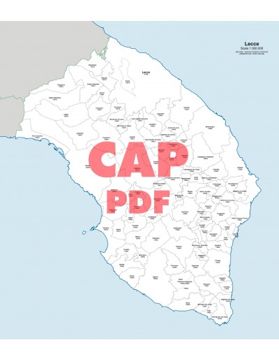 Mappa dei comuni e CAP della provincia di Lecce pdf