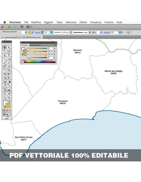 Mappa dei comuni e CAP della provincia di Latina pdf