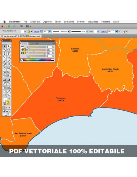 Mappa dei comuni e CAP della provincia di Latina pdf