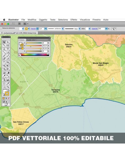 Mappa dei comuni e CAP della provincia di...