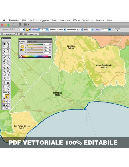 Mappa dei comuni e CAP della provincia di Latina pdf