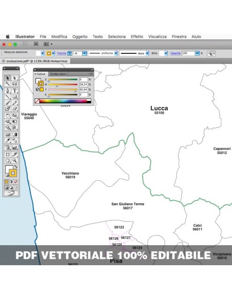 Mappa dei comuni e CAP della provincia di Lucca pdf