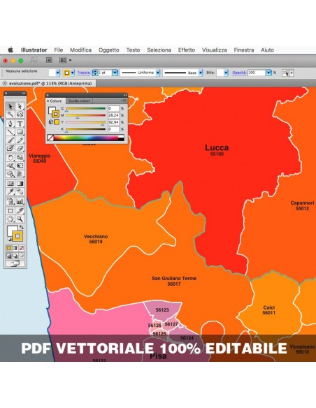 Mappa dei comuni e CAP della provincia di Lucca pdf