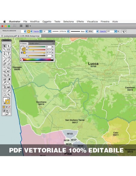 Mappa dei comuni e CAP della provincia di Lucca pdf